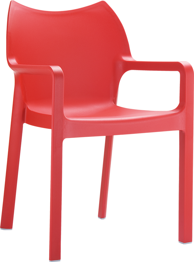 Diva armstoel in rood