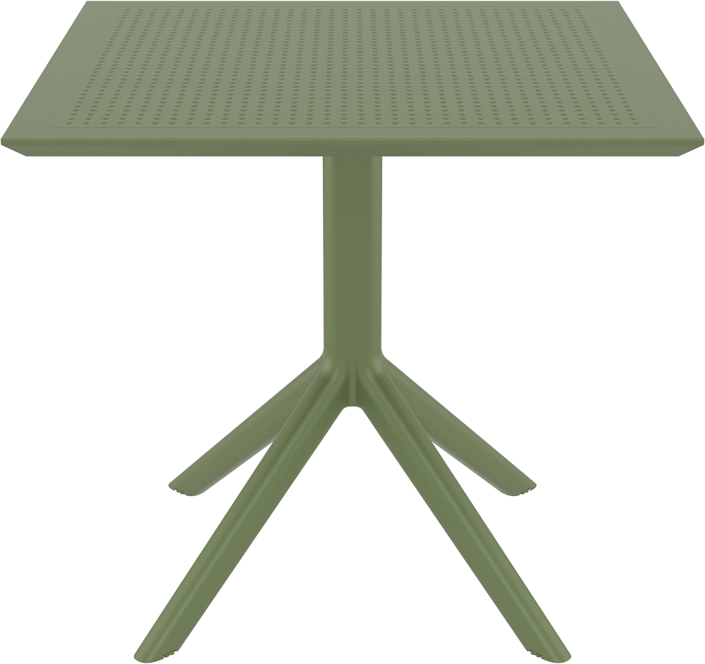 Sky table 80 in olijfgroen