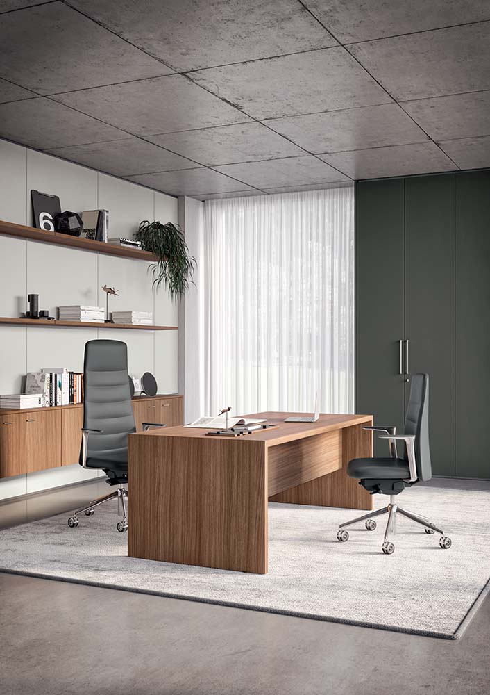 T45 bureau, detail verstekverbinding blad en poot