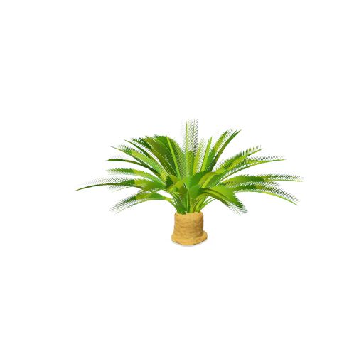 Kunstplant Cycas palm 700 mm inclusief zwarte pot - Götessons