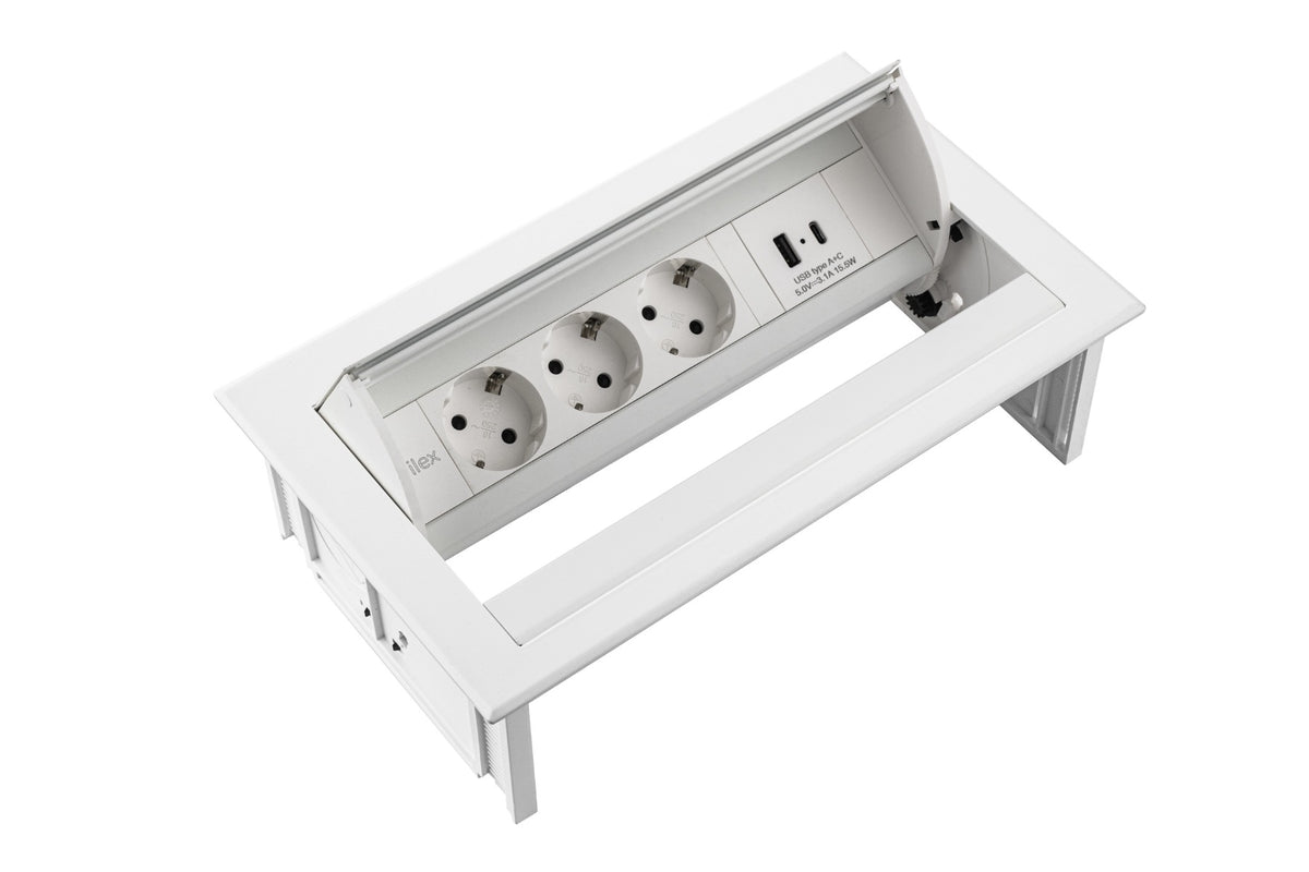 Power Desk IN in Inox RVS