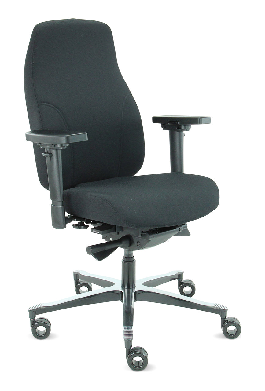 Bureaustoel Therapod X2 in stof Mirage zwart