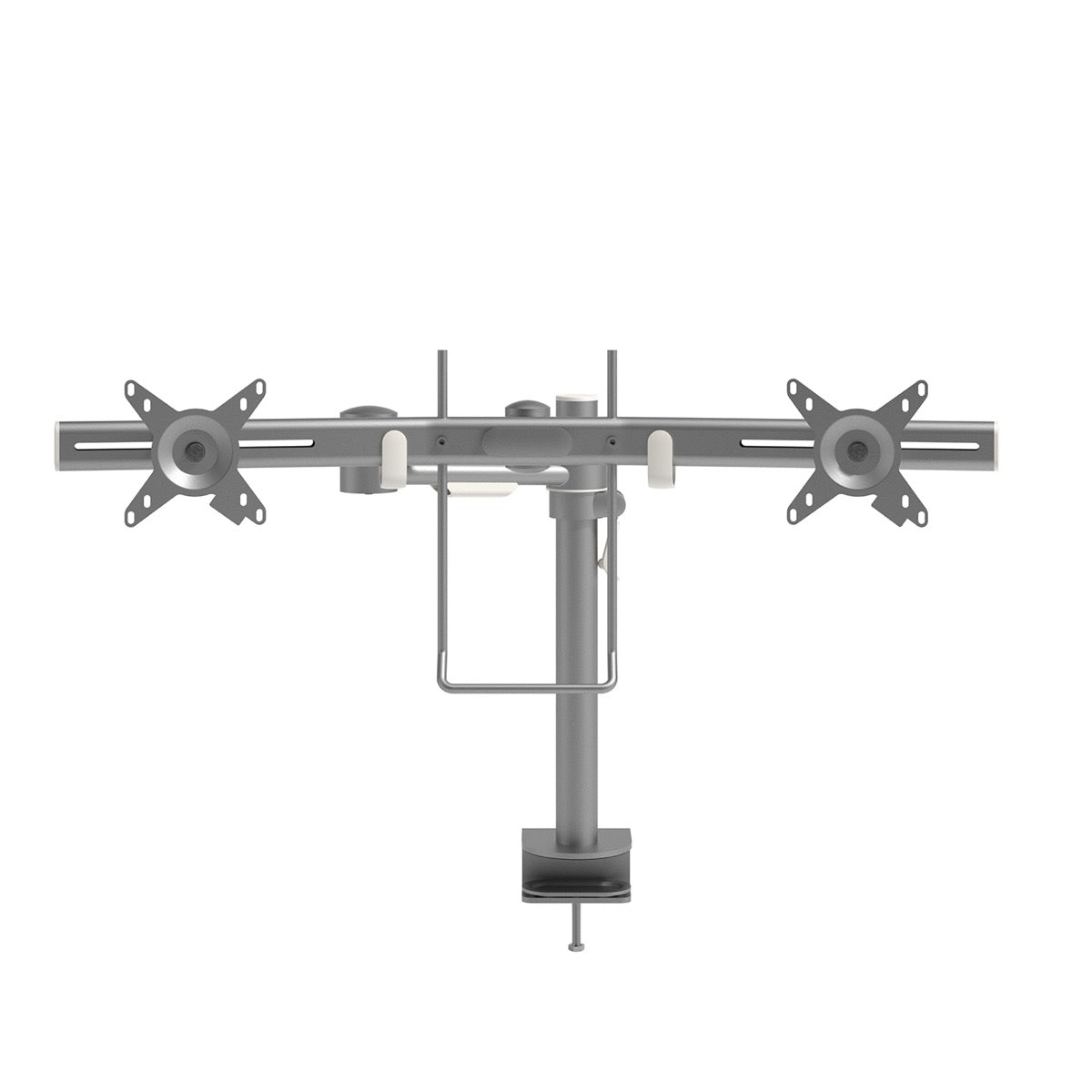Monitorarm BN602 in zilver voor twee schermen