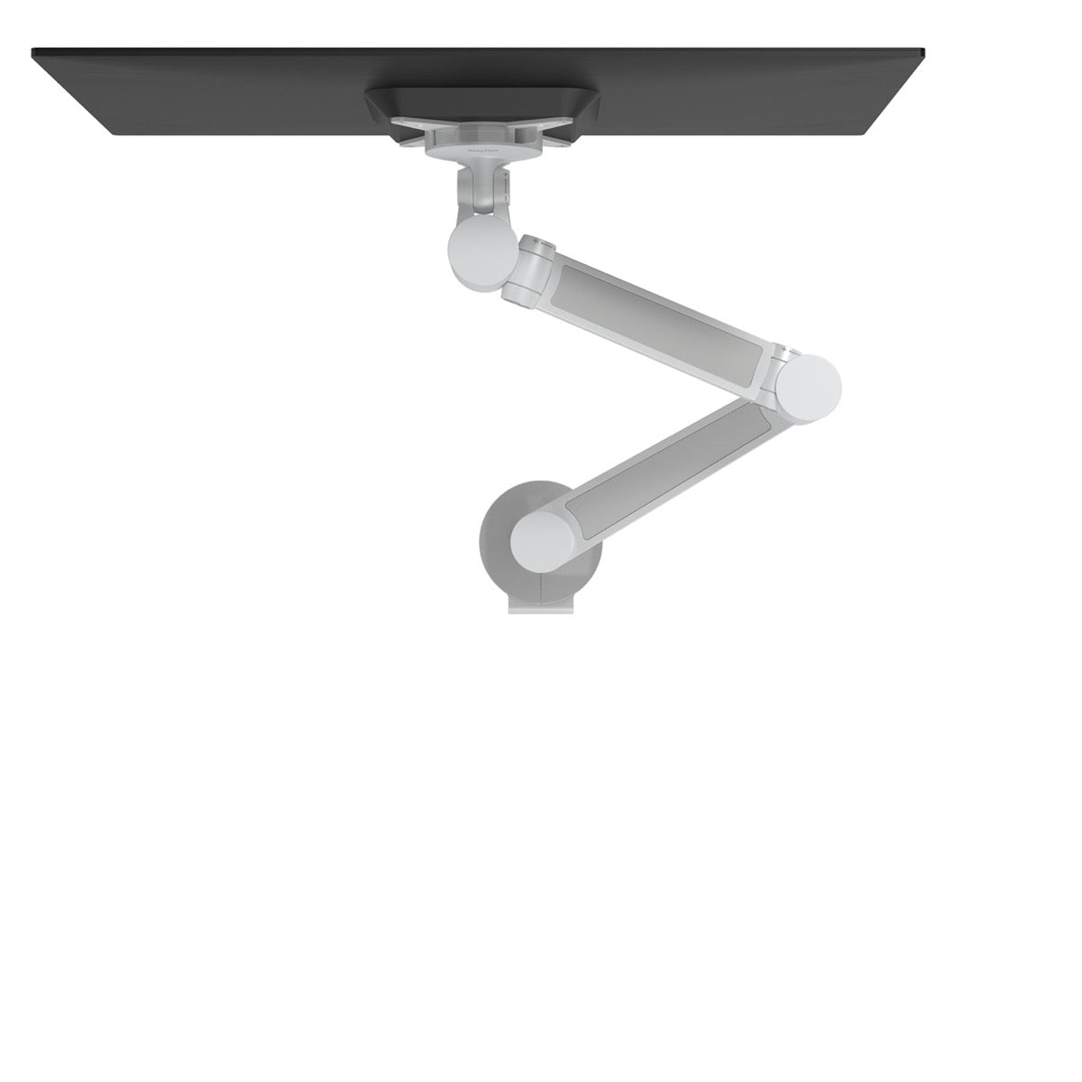 Monitorarm BN620 in wit met beeldscherm, van bovenaf gezien