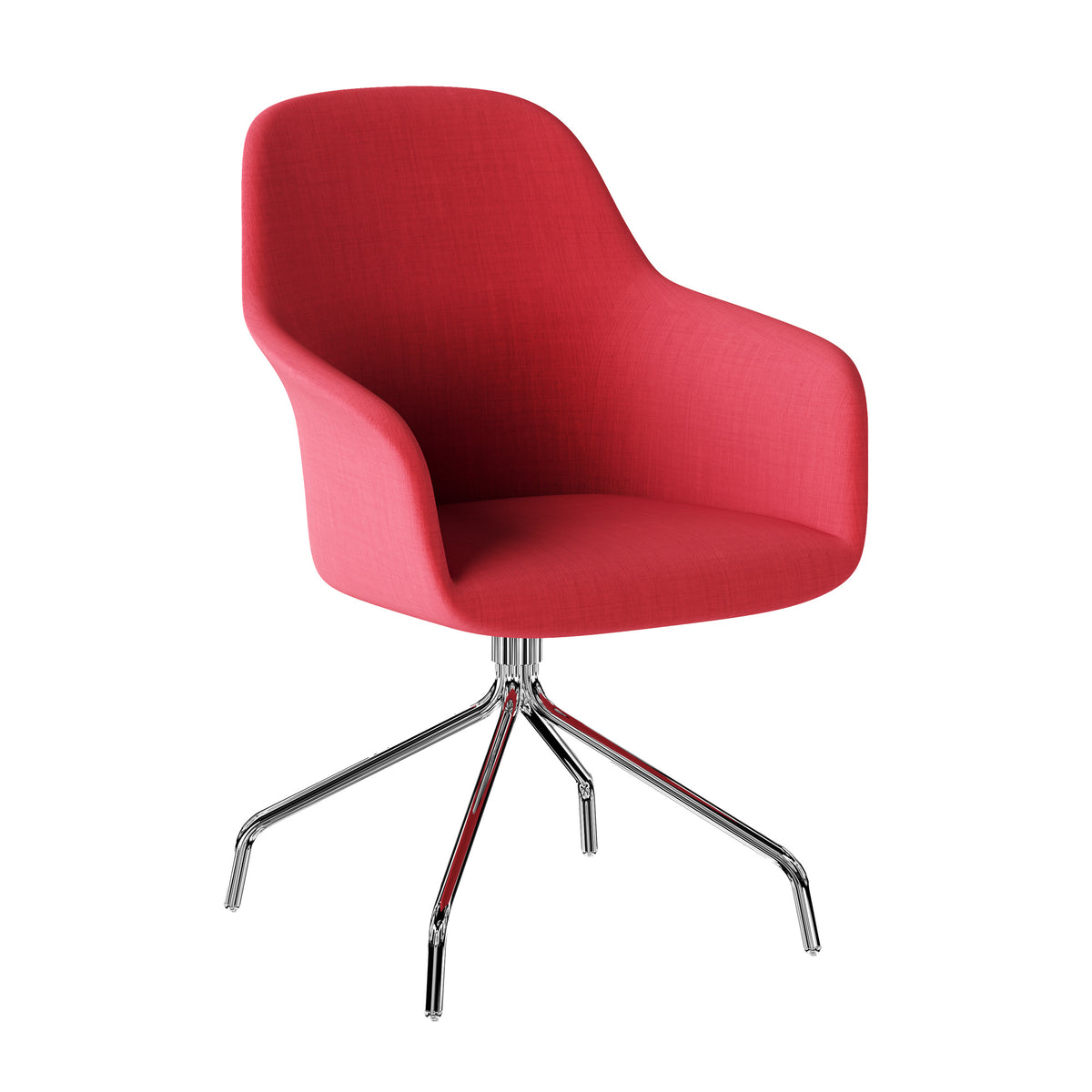 Baila High in rood op een verchroomde spinpoot