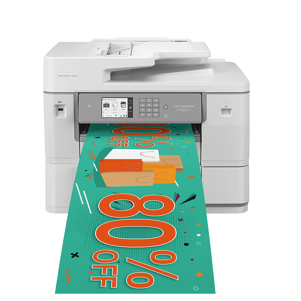 Brother MFC-J6959DW print een lange banner van de papierrol