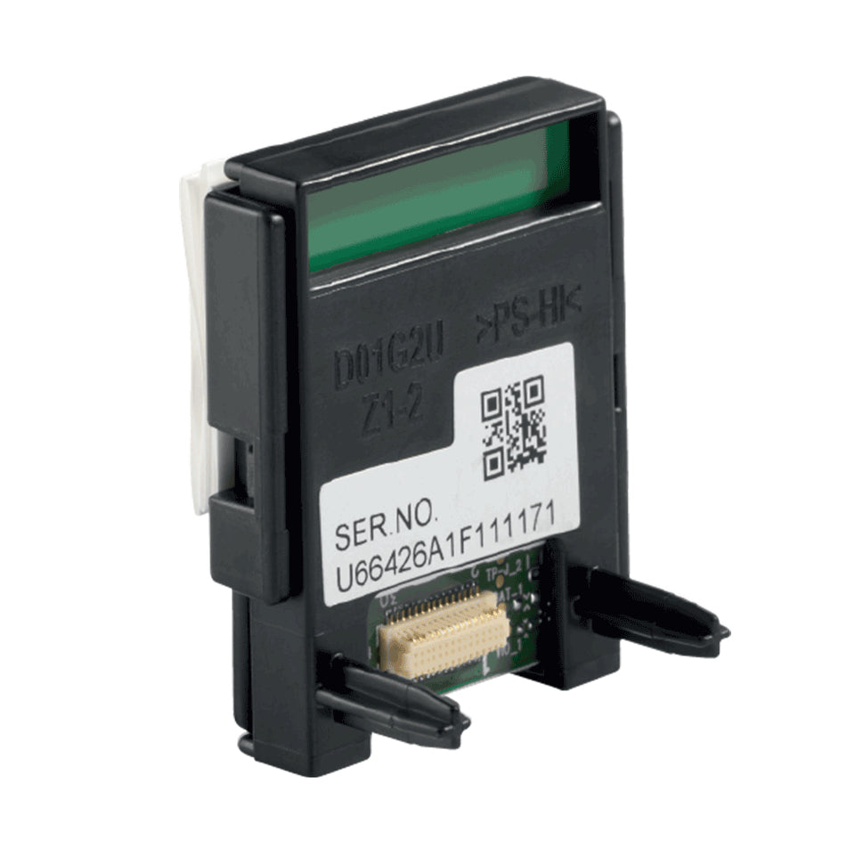 Brother NC-9000W wifi-module, zwarte behuizing met typeplaatje en aansluitconnector
