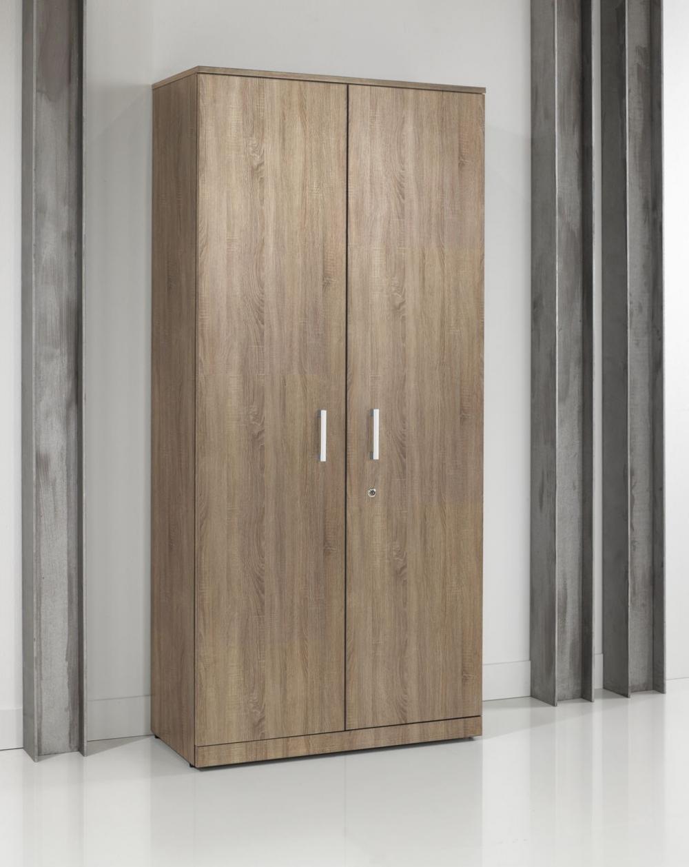 Draaideurkast Manager 200x90x42 cm midden eiken