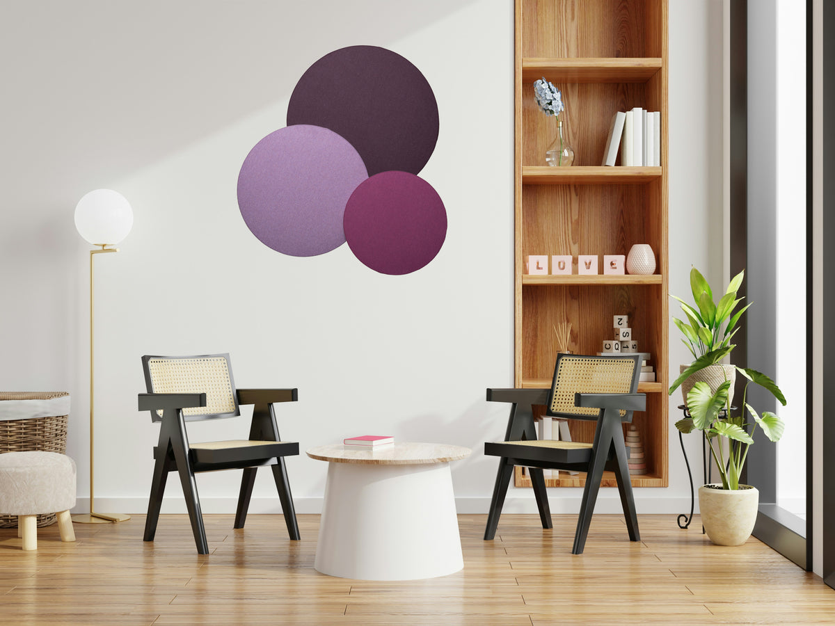 CIRA wandcombinatie Allium in paarstinten in een woonkamer