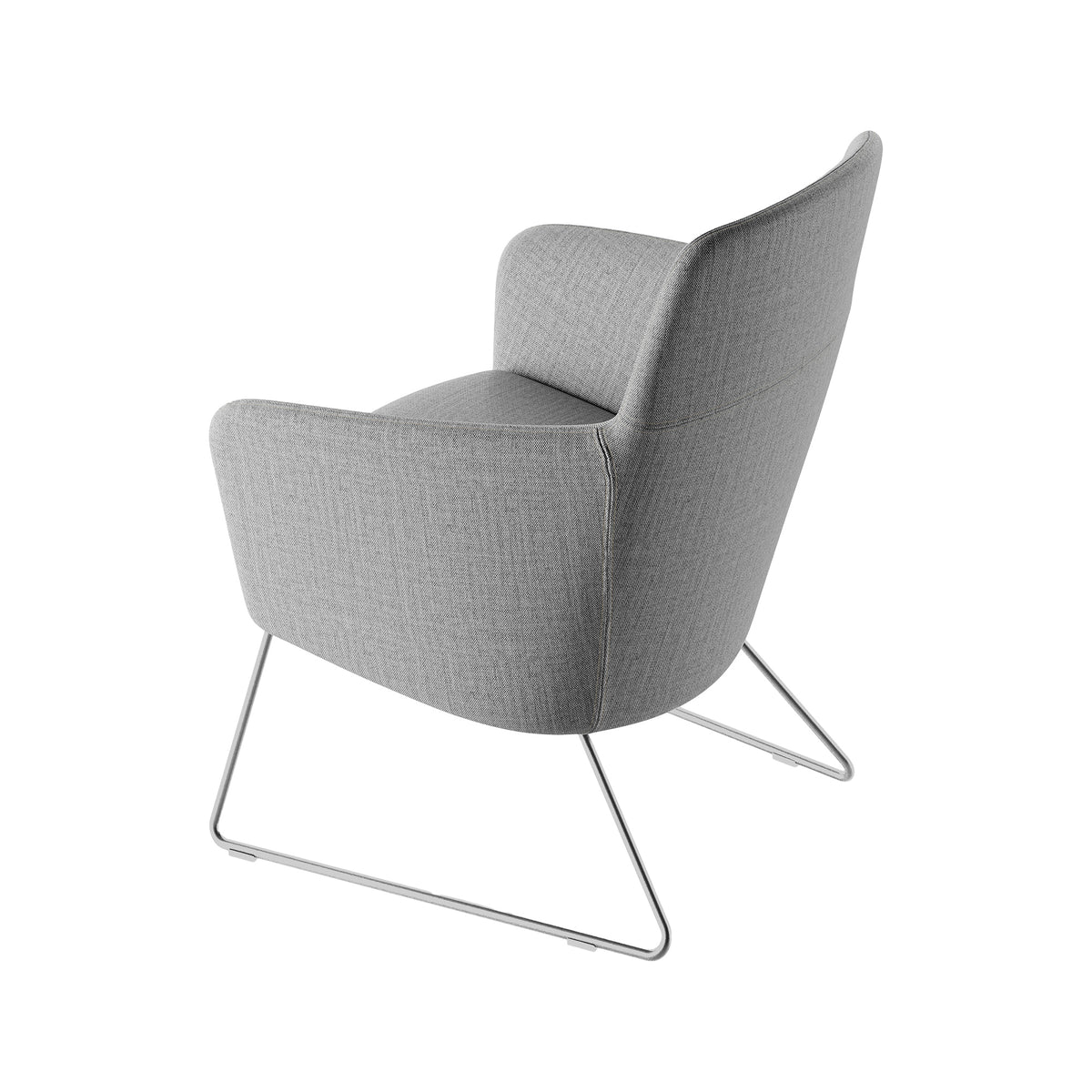 Calypso fauteuil in grijs op een sledeframe