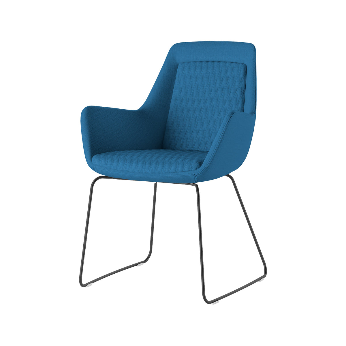 Samba Little fauteuil in blauw op sledeframe