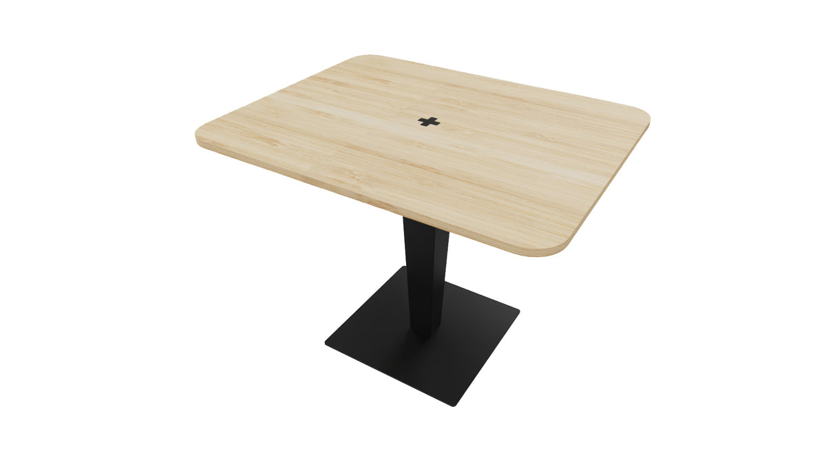 M+ Table op kolompoot met kabeldoorvoer