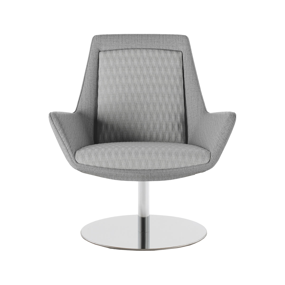 Samba Low fauteuil in grijs op schijfvoet