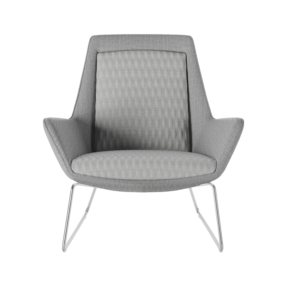 Samba Low fauteuil in grijs op sledeframe