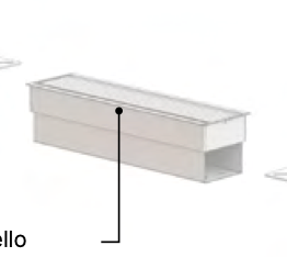 Double-sided cable flap 45 x 12 cm aluminium