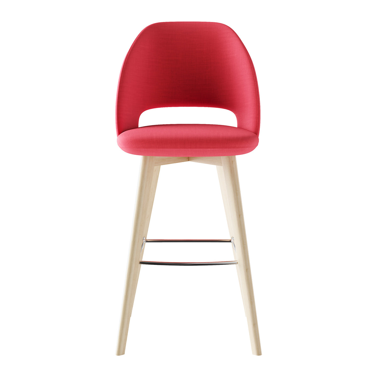 Swing Senza barkruk in rood met houten poten