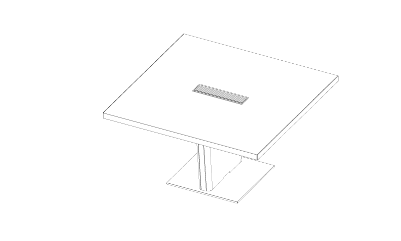 Technische tekening X10 vergadertafel