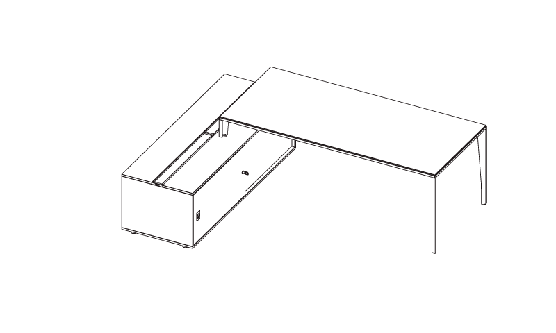 X5 vergadertafel technische tekening