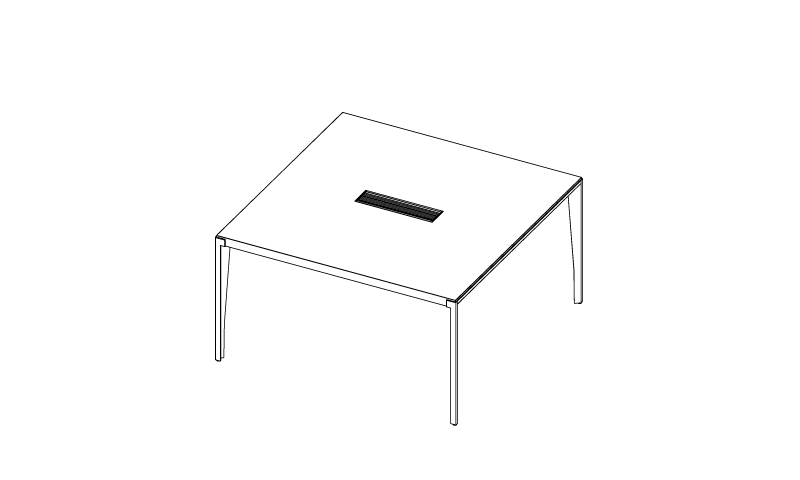 Technische tekening X9 vergadertafel