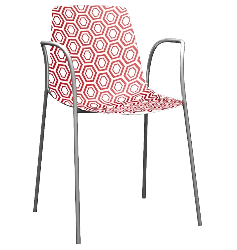 Alhambra TB – vierpoots metalen frame met armleggers