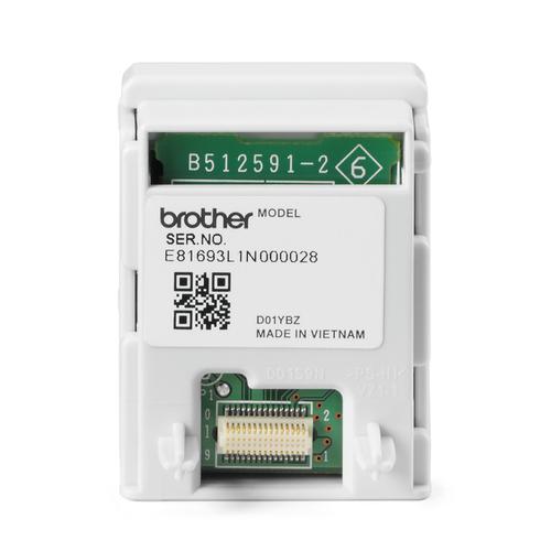 Brother NC-9110W wifi-module, witte behuizing met printplaat en aansluitconnector aan de onderzijde