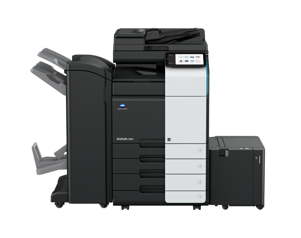 Konica Minolta bizhub i-serie multifunctional met afwerkeenheid en extra papierlade