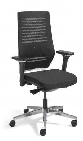 Custom PRO NPR bureaustoel mesh rug schuin vooraanzicht