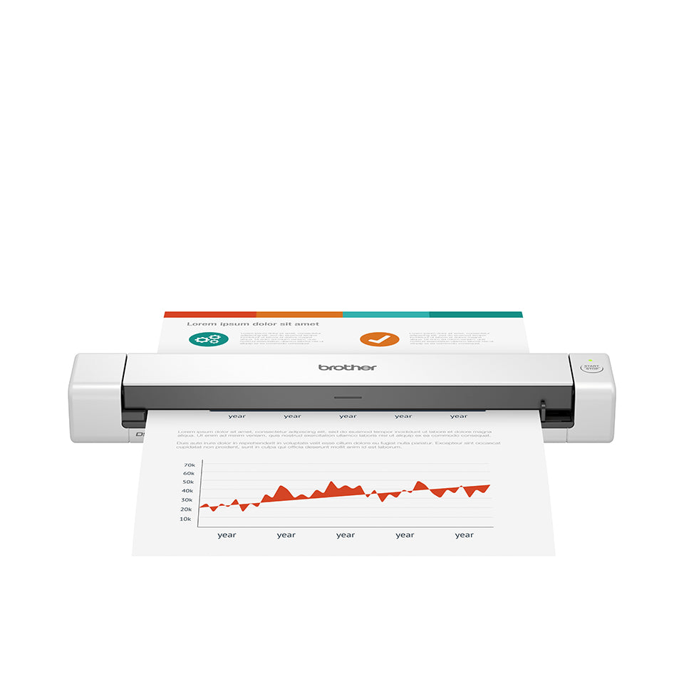 Brother DS-640 mobiele documentscanner - vooraanzicht