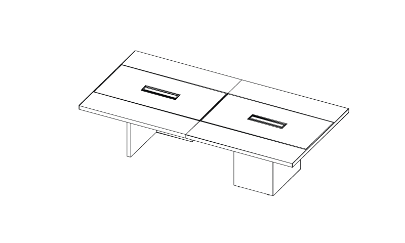 e-10 vergadertafel formaten, maattekening