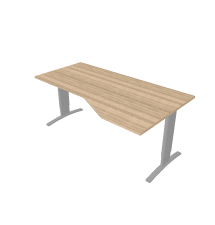 Entrada bureau Wing met blad in licht eiken