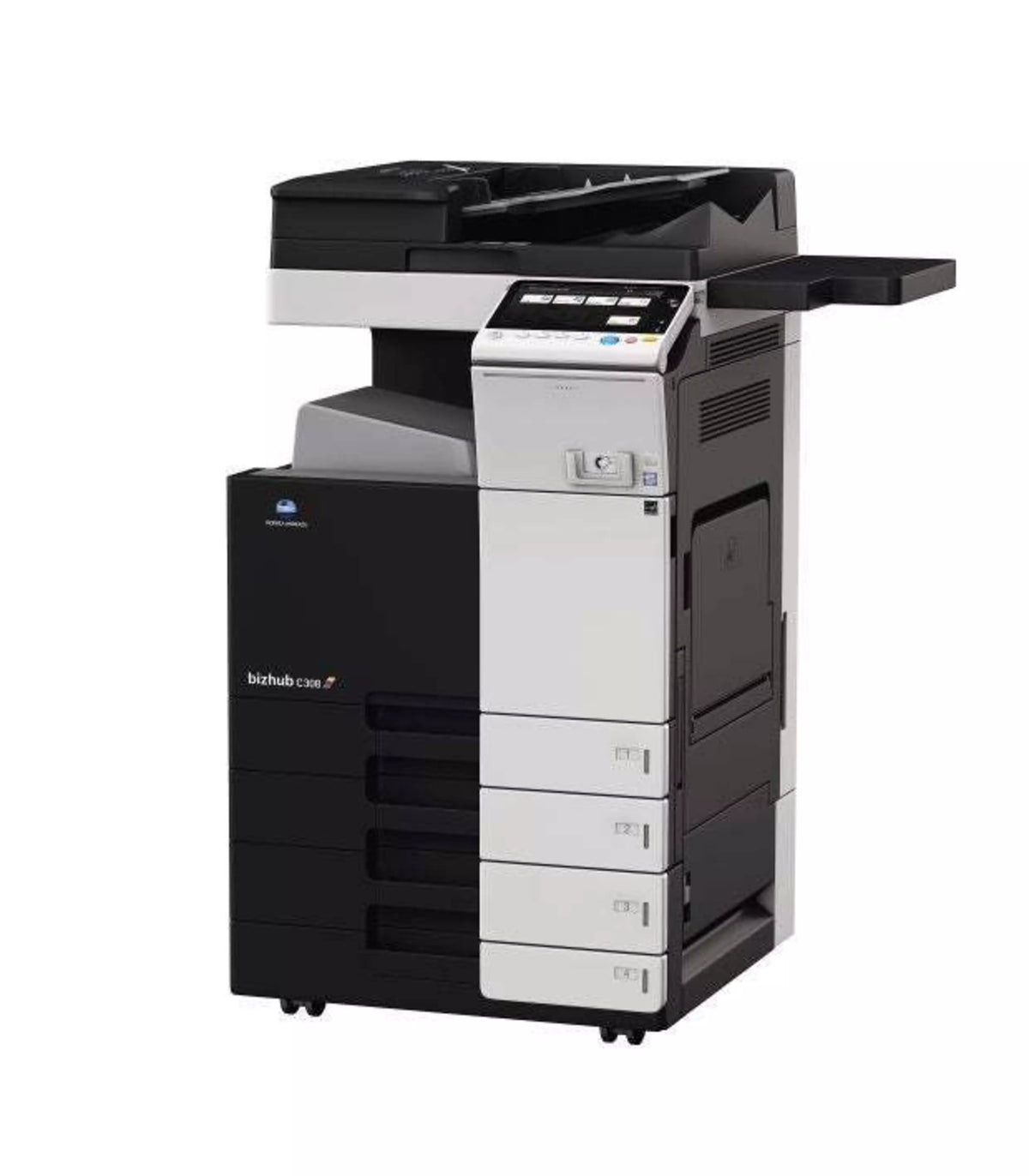 Konica Minolta bizhub C308 kleuren-multifunctional met papierladen en bedieningspaneel