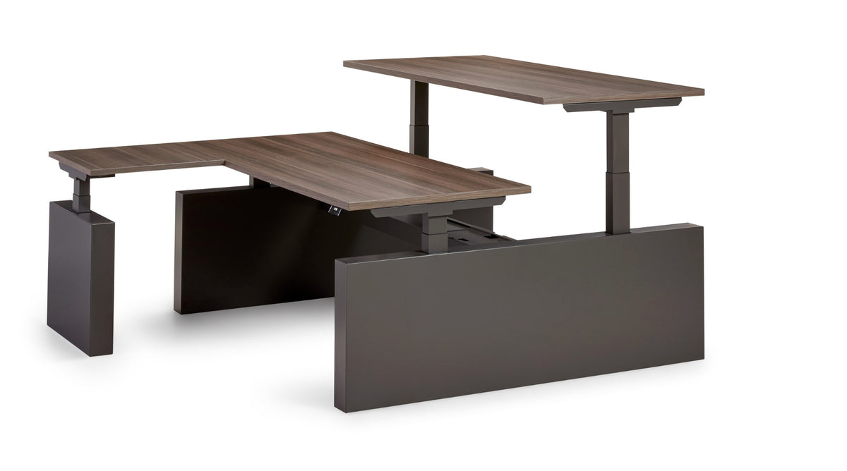 Flex 3+ bench met wang-aanbouwblad, een blad in stahoogte