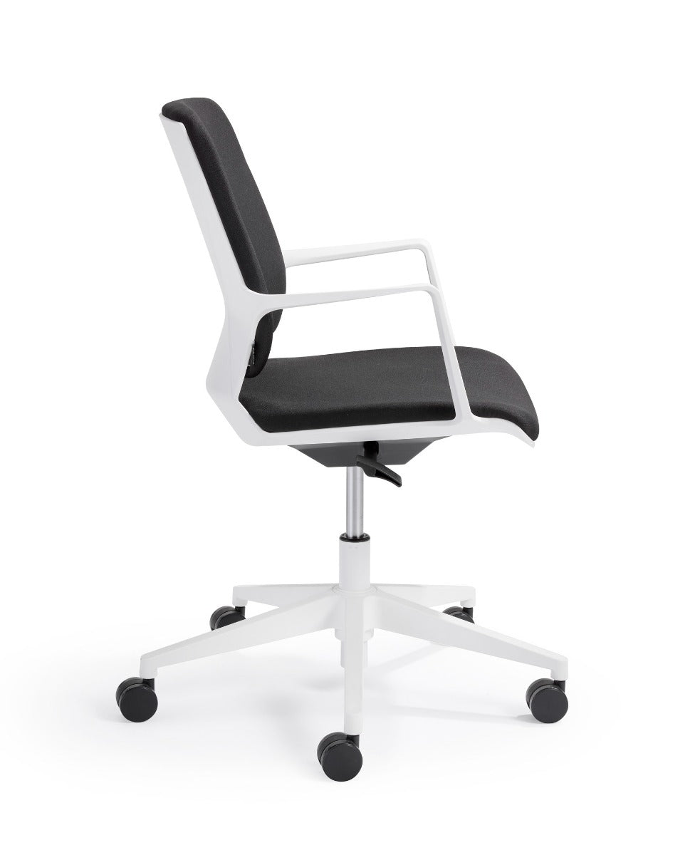 X-Meeting vergaderstoel wit frame achteraanzicht