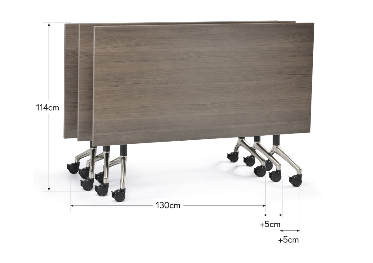 Maatvoering van de Turn & Go klaptafel