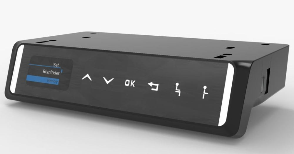Bedieningspaneel met display van het Cube elektrisch directiebureau