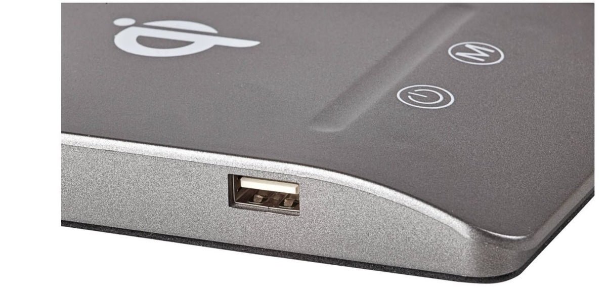 Voet van bureaulamp Astel met draadloos laadvlak en USB-aansluiting