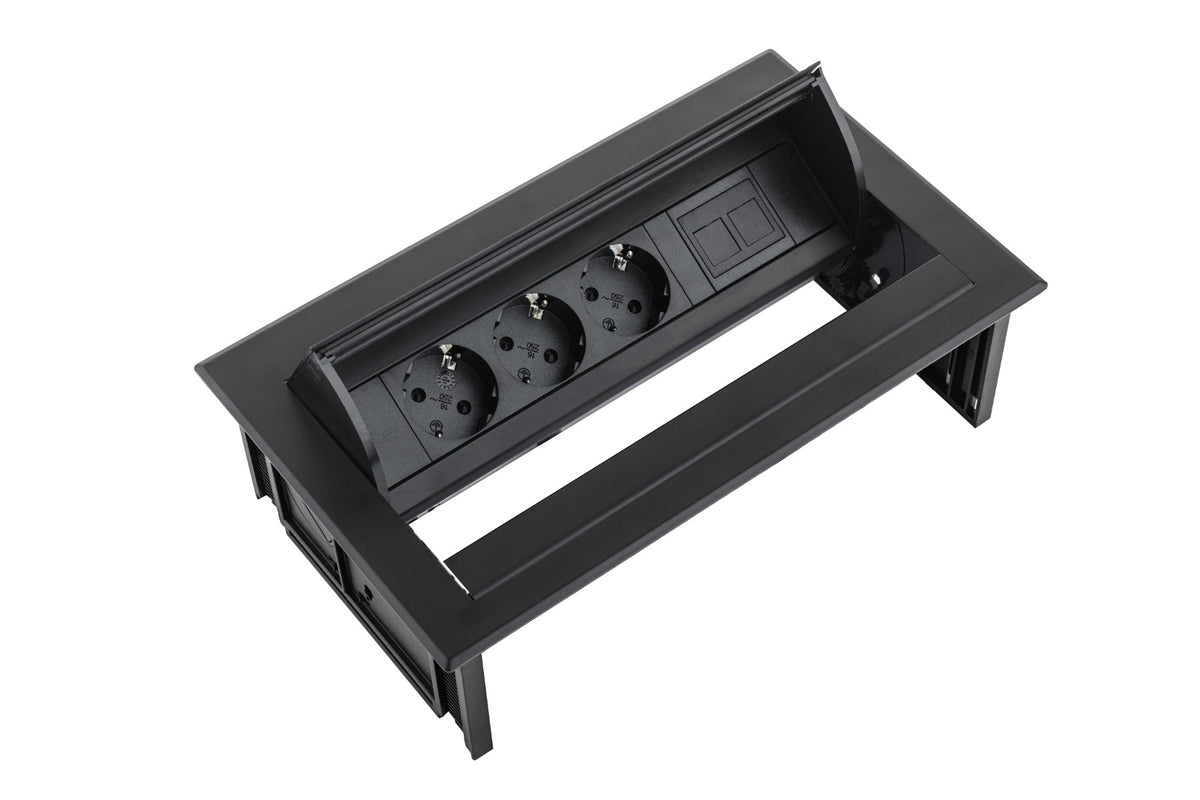 Power Desk IN inbouwunit, gesloten in het blad