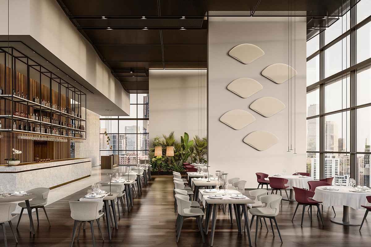 Cove vergaderstoel in een restaurantopstelling