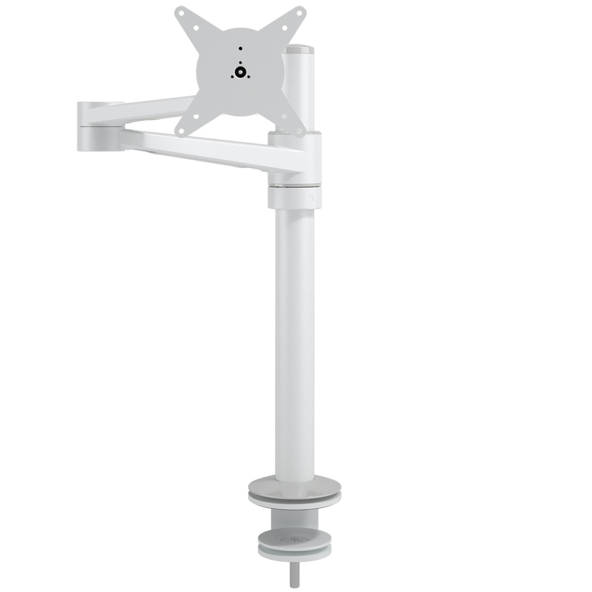 Monitorarm BN120 in wit met draaibare arm, recht van voren