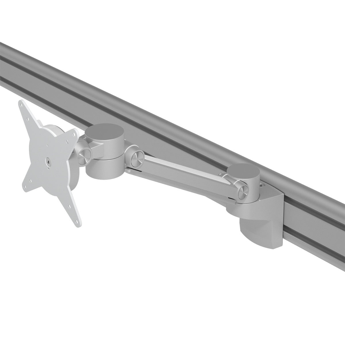 Rail-monitorarm BN512 op de aluminium rail