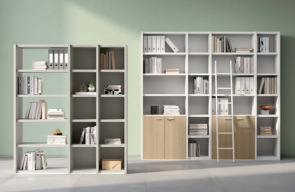 Q4 Libreria boekenkasten met open vakken en deuren