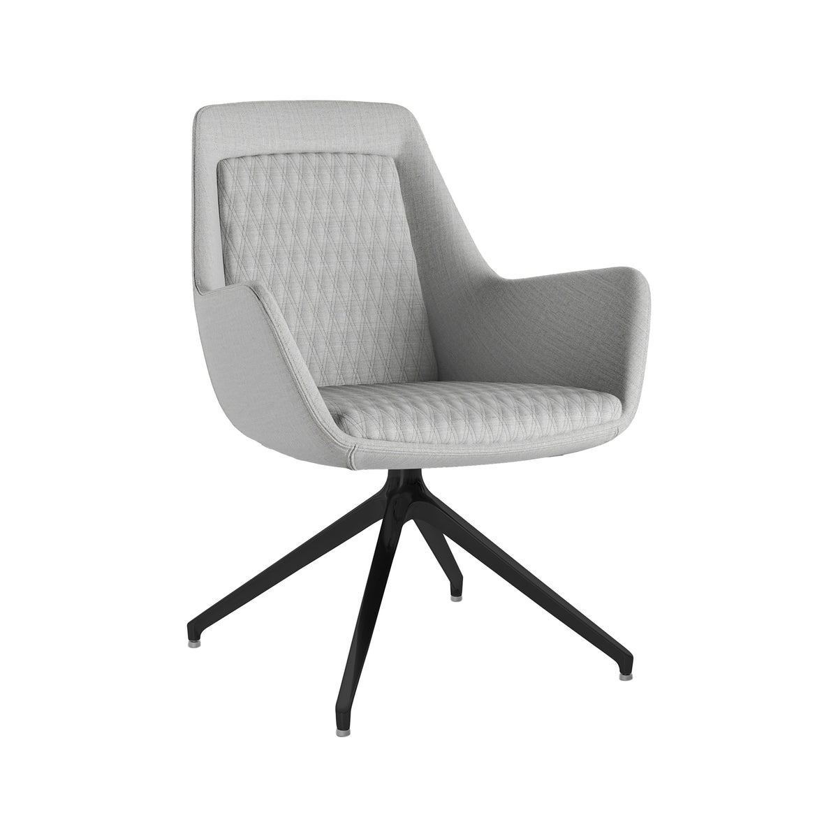 Samba Little fauteuil in grijs op zwarte spinvoet