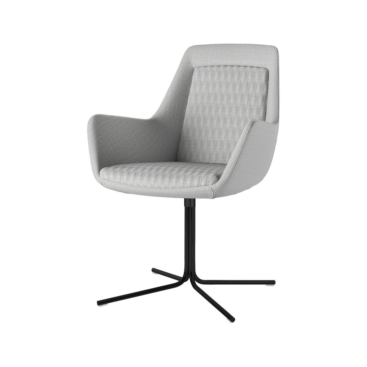 Samba Little fauteuil in grijs op zwarte kruisvoet