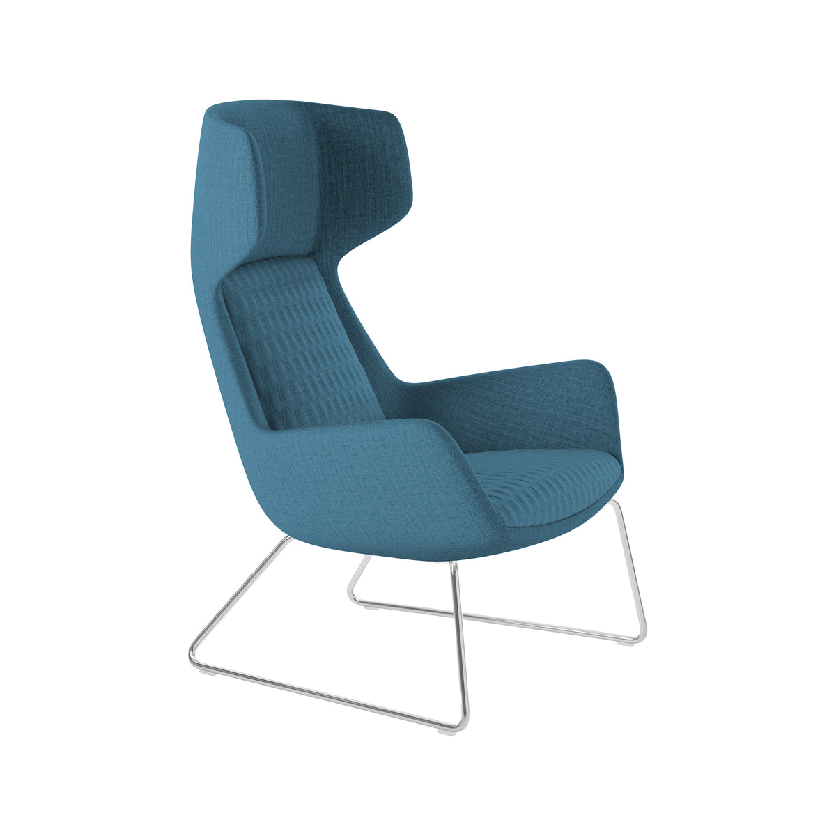 Samba High fauteuil in blauw op sledeframe