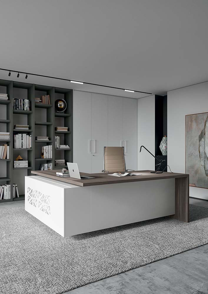 T45 vergadertafel in wit in een directiekamer