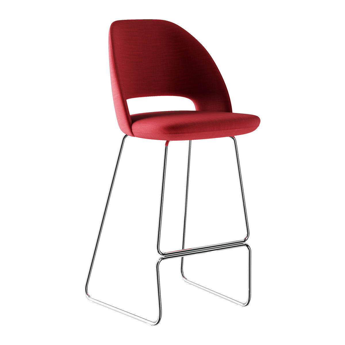 Swing Senza barkruk in rood met sledeframe