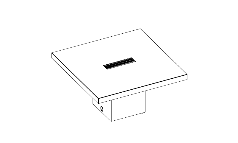 T45 vergadertafel technische tekening
