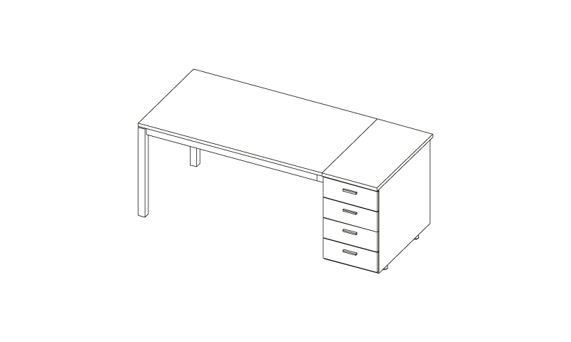 X4 bench technische tekening