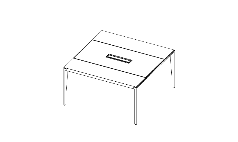 X9 vergadertafel formaten, maattekening