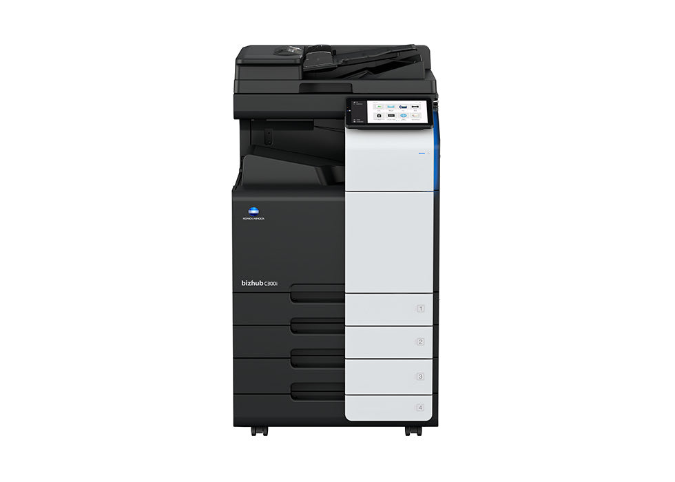 Konica Minolta bizhub C300i multifunctional vooraanzicht met groot touchscreen